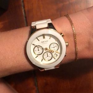 DKNY new white watch. Never worn in box. Perfect!